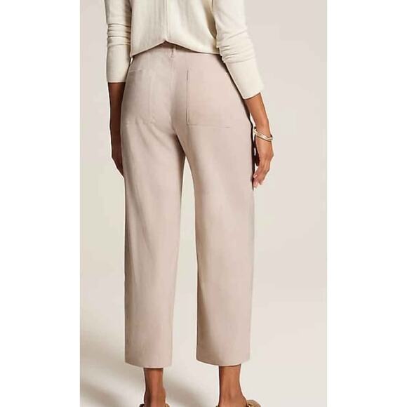 J.Jill Women’s Linen-Stretch Patch-Pocket Crops, New Size Medium. - Picture 2 of 6